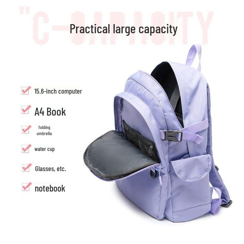 2025 Korean Style Large Capacity Backpack for College, High School & Middle School Girls
