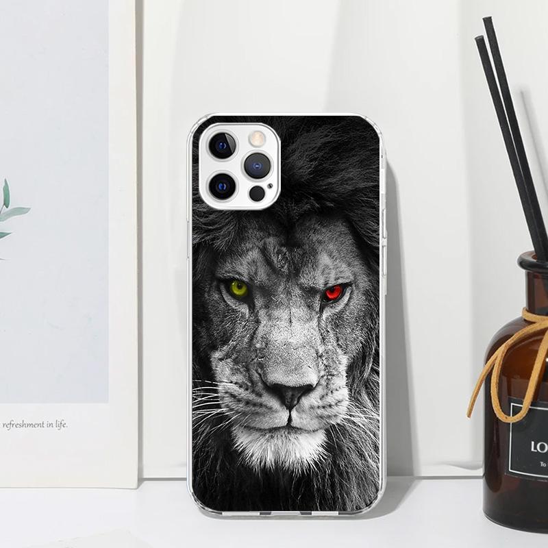 Lion Alpha Male Cub King Phone Case For Iphone 17 Air 16 15 Plus 16E 14 Pro Max 13 Mini 12 11 7 8 SE Fundas Soft Back Cover 17 A