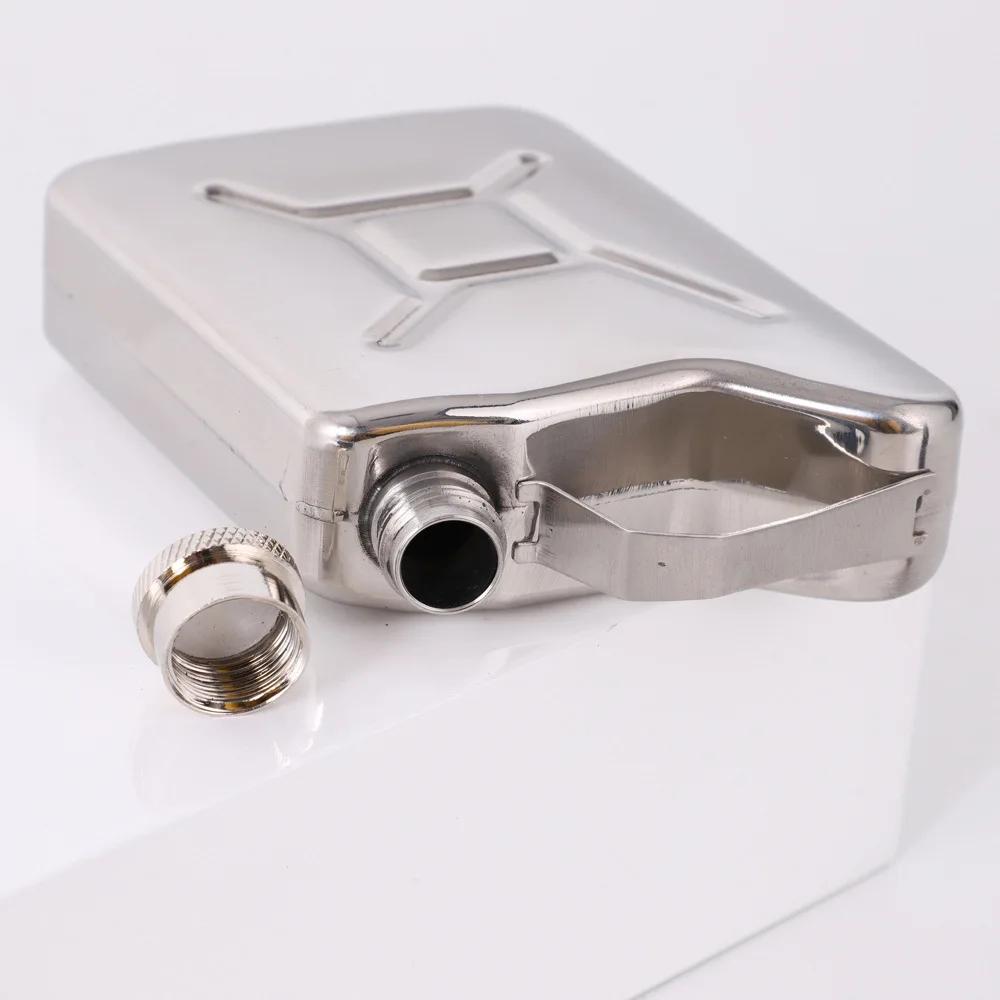 5 Oz Thickened Stainless Steel Portable Carry-on Outdoor Wine Set Steel Oil Pot Oil Type Wine Pot Camping Cookware