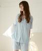 [Pink Zone] Mist Short-Sleeve Collar Pajama Set [Shipped from Korea] 100% Authentic