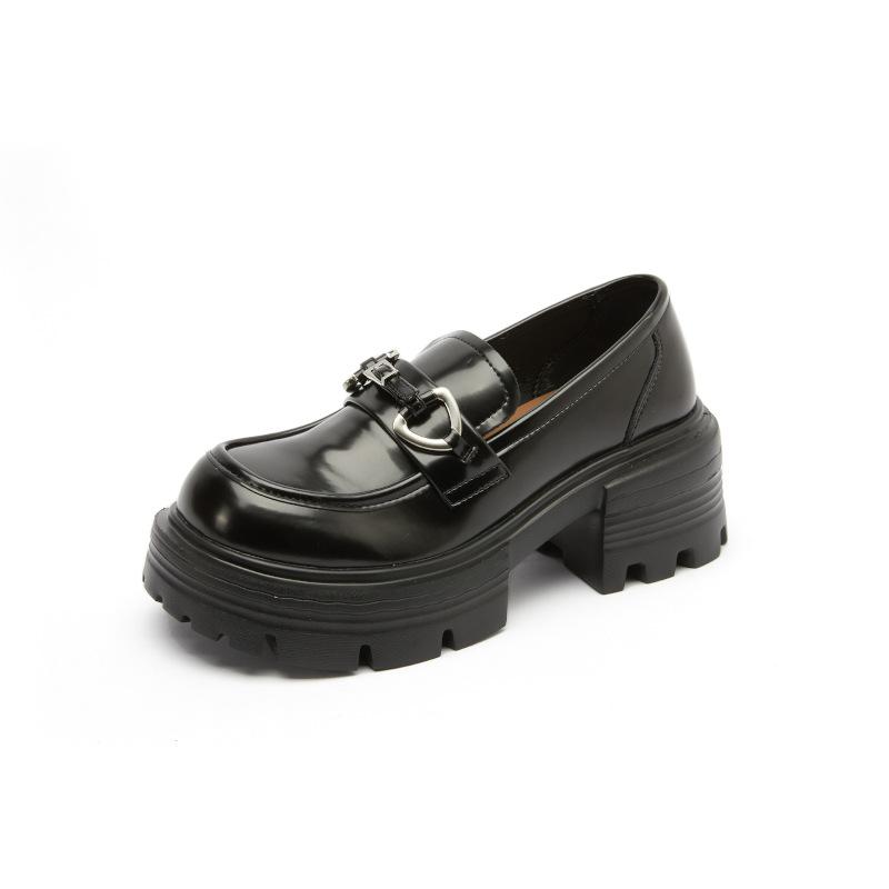 Foam Bottom Sheepskin Pad Small Leather Shoes Women's 2025 Autumn New British Style Loafers Casual Versatile Retro Women's Shoes