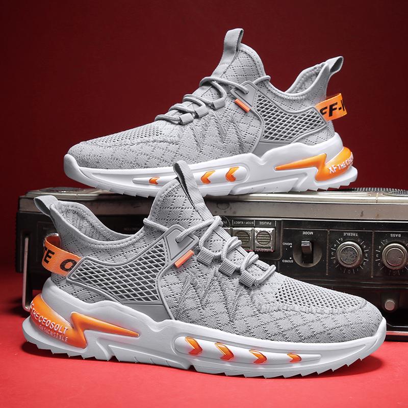 Men'S Sneakers Casual Mesh Shoes Men Comfortable Running Sneakers Lace-Up Sports Fitness Shoes Walking Shoes Lightweight Sneaker