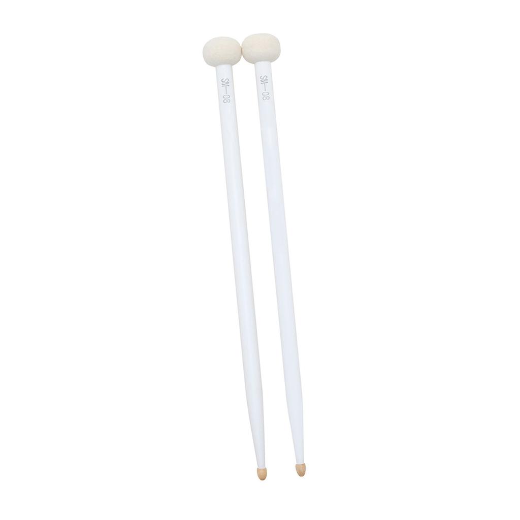 2pcs Drum Mallet Drum Stick Double Sided Drum Mallets Good Hand Feel Sticks Felt and Maple Tips Double Ended Drumsticks