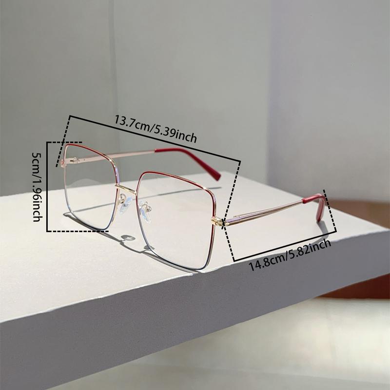 Vintage Square Glasses New Stylish Oversized Korean Style Eyewear Trendy Luxury Design Blue Light Blocking Optical Frames