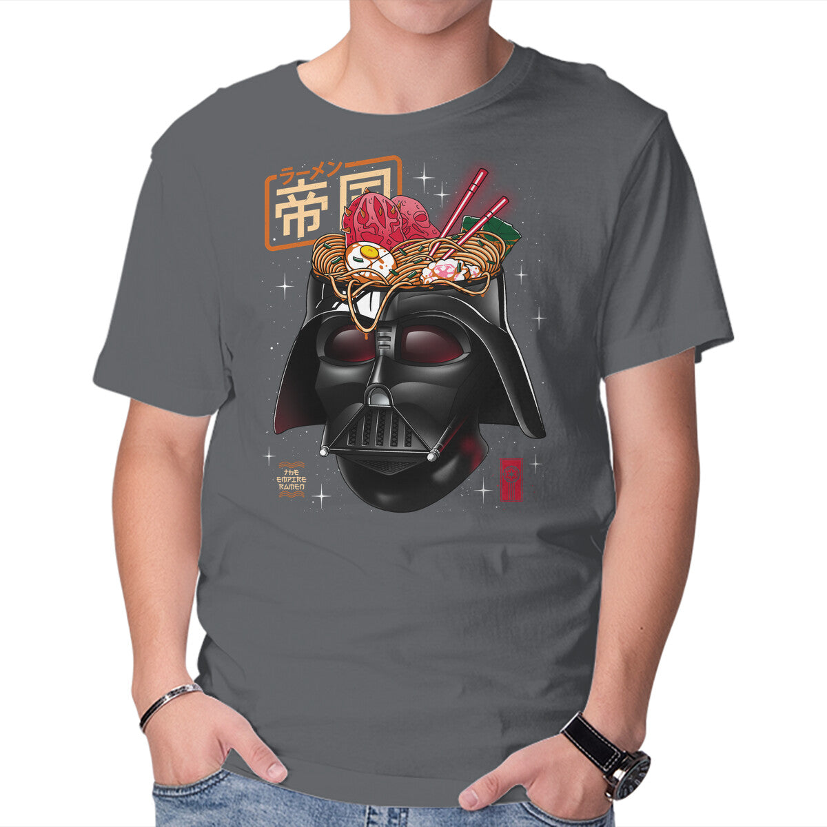 Unisex Crew Neck T-Shirt Empire Ramen Graphic Short Sleeve Casual Tee XXXXL