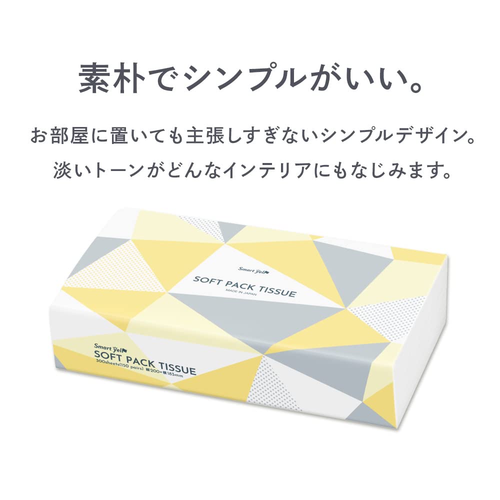 IRIS PLAZA Smart Ale Tissue 300 Sheets X 5 Made In Japan Paper, (150 Pairs) Packs,