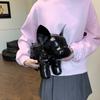 NEW Doggie Shoulder Bag for Women Bulldog Crossbody Leather Bag Adjustable Strap Messenger Bag w/Zipper for Shoping Travel