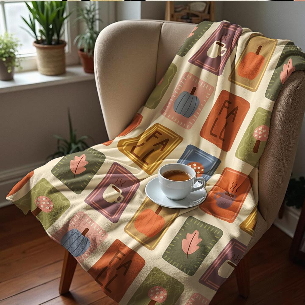 Boba Milk Tea Puppy Text Cartoon Anime Print Flannel Blanket Soft Warm Throw for Kids Bedroom Sofa Christmas Office Car