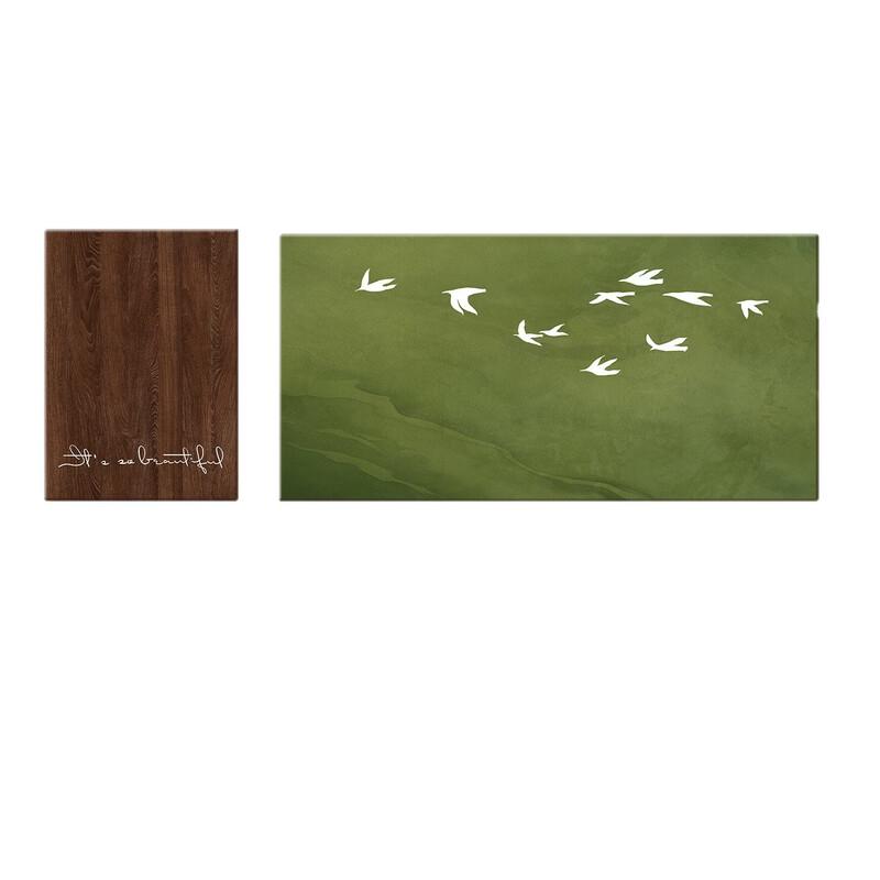 Spring Birds Landscape Crystal Wall Art Set