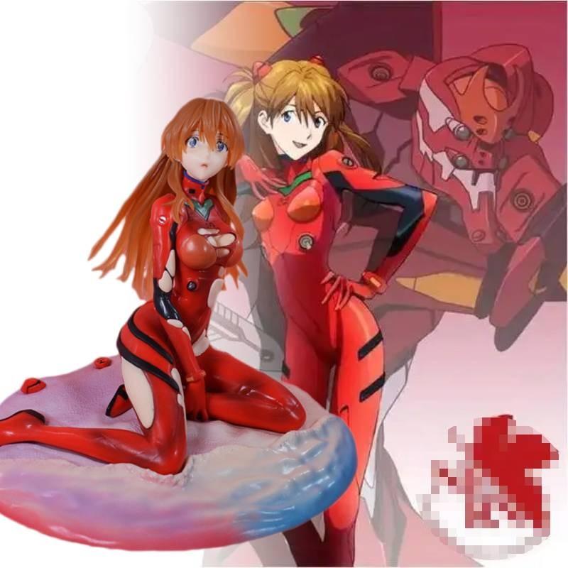 Neon Genesis Evangelion Asuka Langley Soryu Sitting Posture Figurine Anime Model