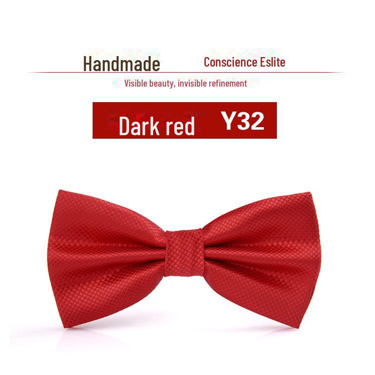 Wine Red Korean Bow Tie for Men - Ideal for Weddings and Best Man Attire