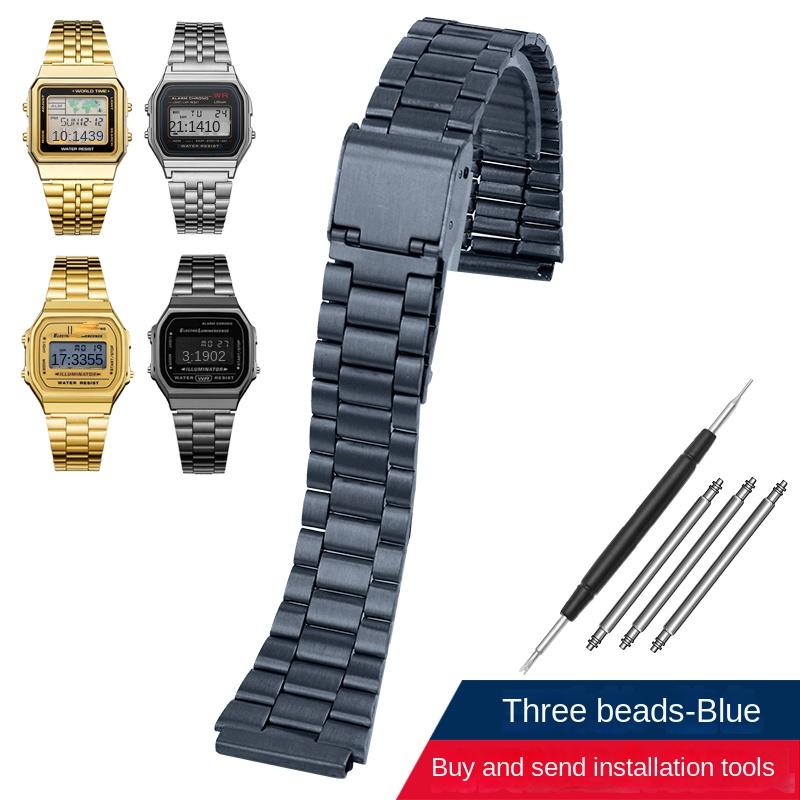

Ретро Маленький Квадратний Металевий Ремінець Для Годинника CASIO A159w-n1 A158WA/168 LA670 AE-1200/W-218H/F84 Браслет З Нержавіючої Сталі 13 18мм 13MM