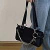 Fashi Design Gothic Chain Ladies Underarm Bag Sweet Cool Y2k Women Square Shoulder Bags Black Pop Female Tote Handbag Purse