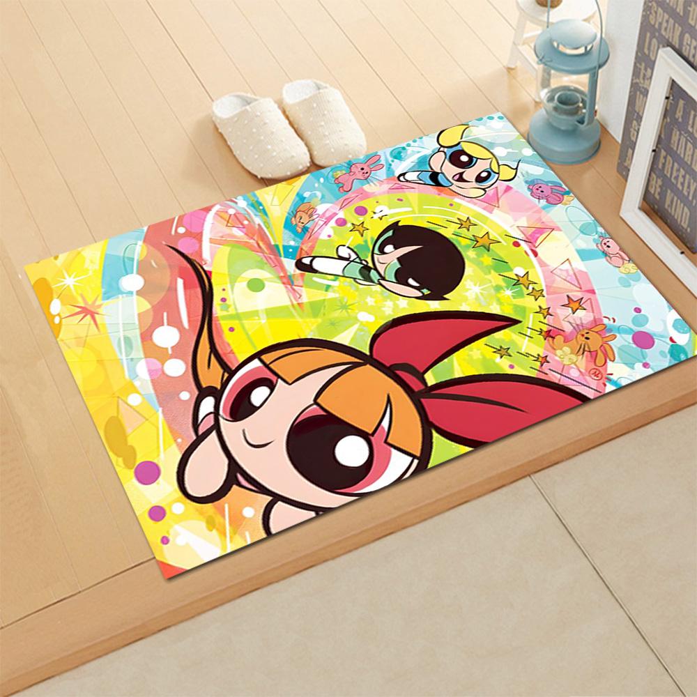 Powerpuff Girls Adventure rug for living rooms, bedrooms, home décor, and as gifts.
