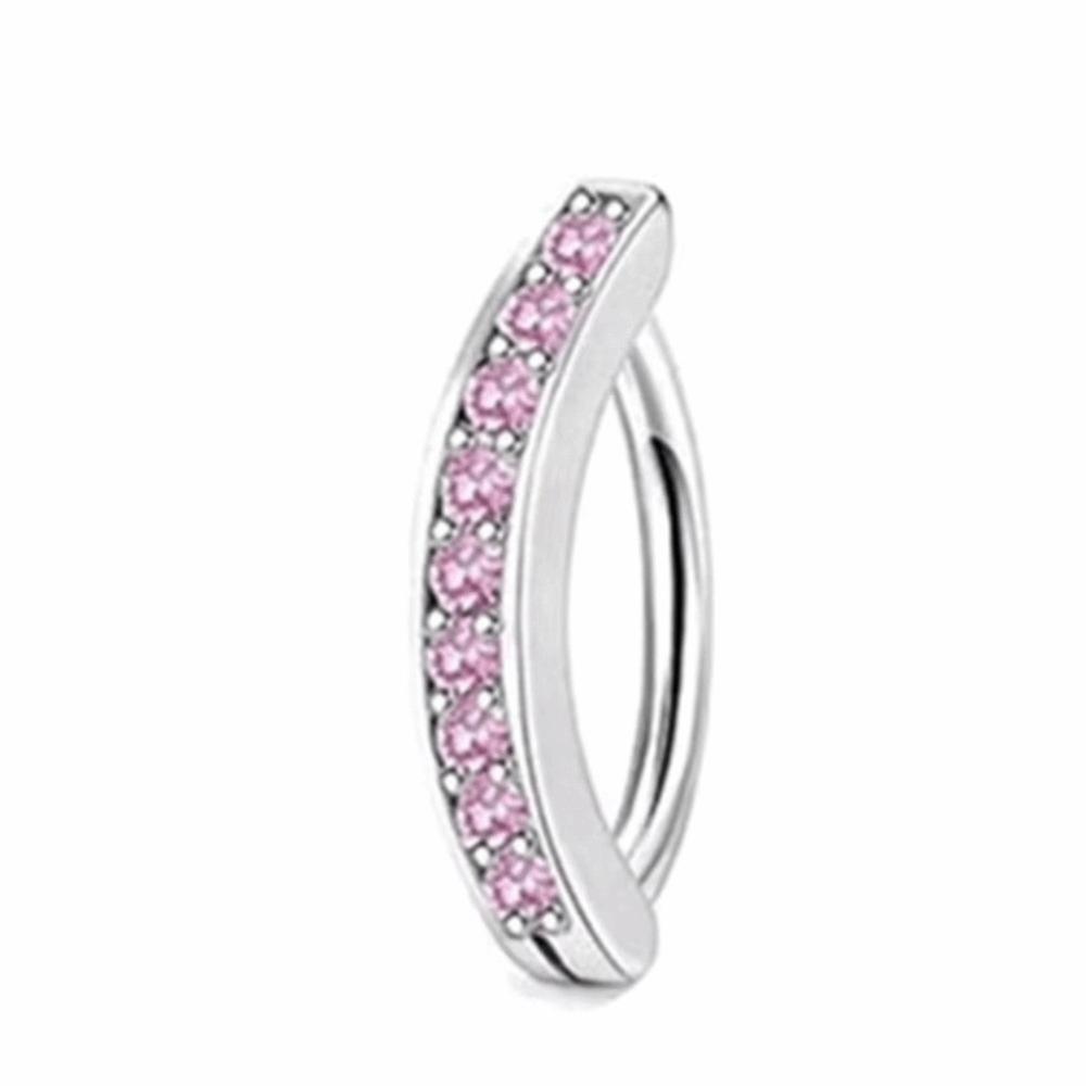 Butterfly Gem Navel Piercing Stainless Steel Shiny Body Jewelry Zircon Belly Button Rings  Stylish