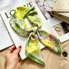 Spring and Autumn thin flight attendant occupation small scarf headscarf small square scarf female foreign style literary Korean versatile cartoon sil
