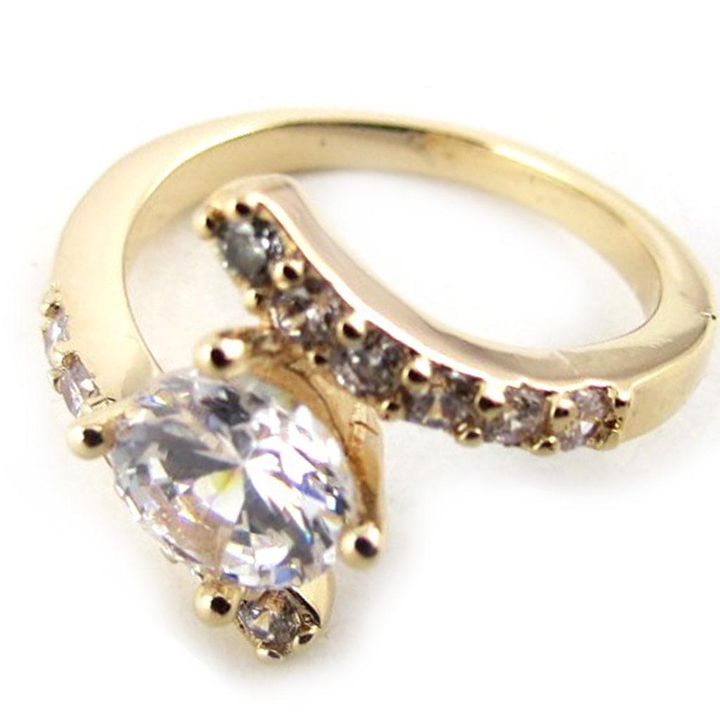 Pozlacený prsten "Sissi" z bílého zlata