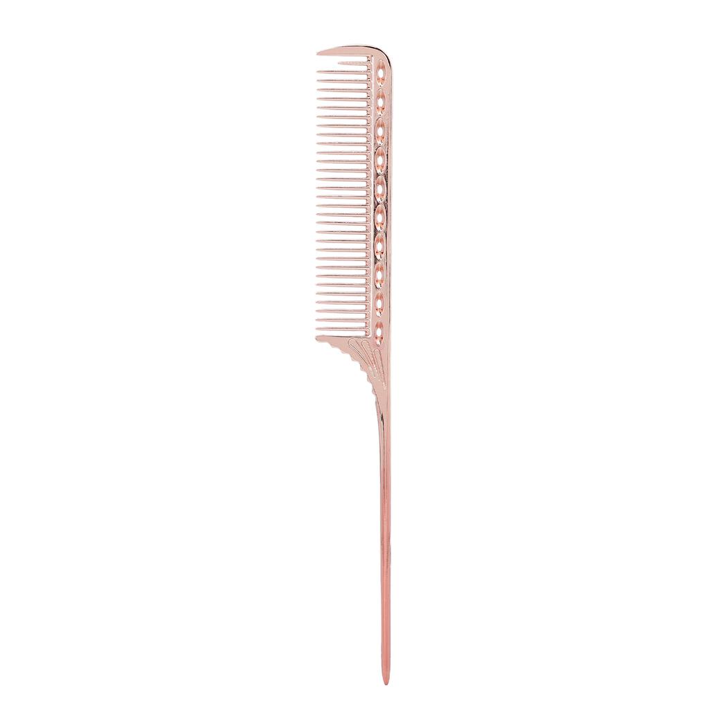 Professional Rat Tail Hair Comb Salon Hairdressing Styling Comb Barber Aluminum Metal CombRose Gold