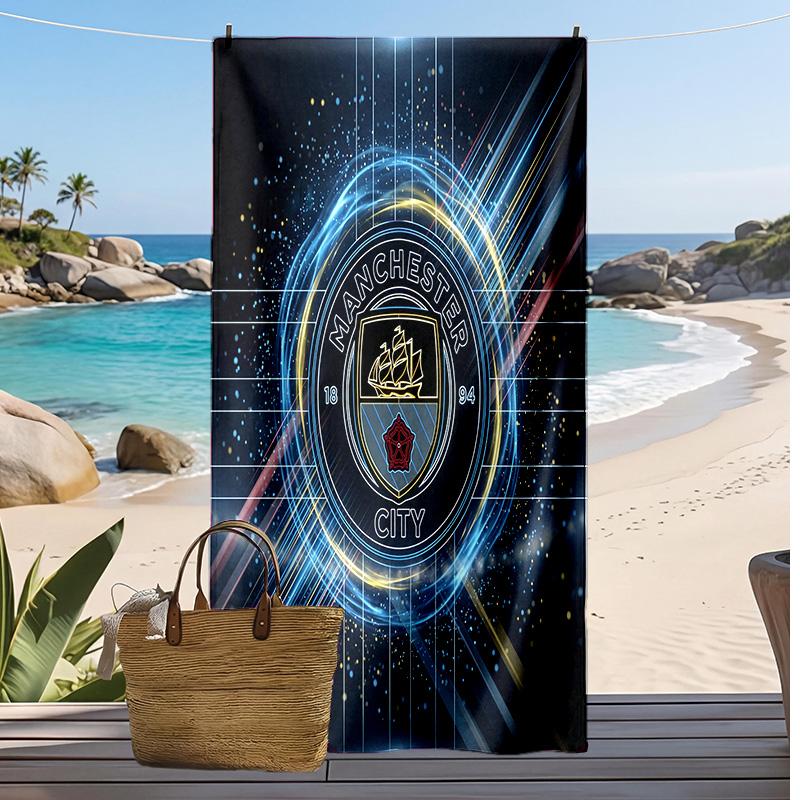 Manchester City Printed Beach Towel Quick Dry Soft TowelPortable Large Rectangular Beach Blanket for Travel Swimming Pool