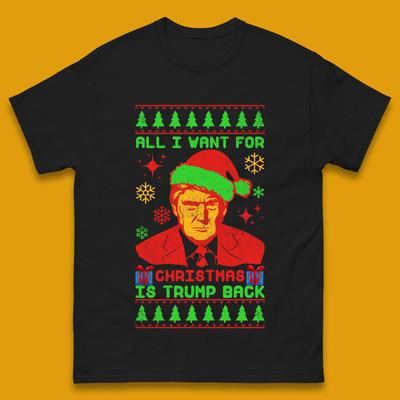 Trump Back Christmas Mens T-Shirt Womens Tops Tees