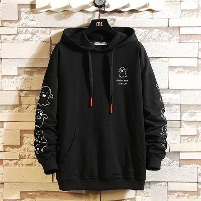 Autumn  Spring Fashion Black White Sweatshirt Men'S Hip Hop Long Sleeve Pullover Hoodies Sweatshirt Clothes