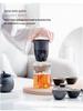 Portable Glass Travel Tea Set: Quick Outdoor Kung Fu Tea Cup & Japanese Teapot - Perfect Business Gift Set