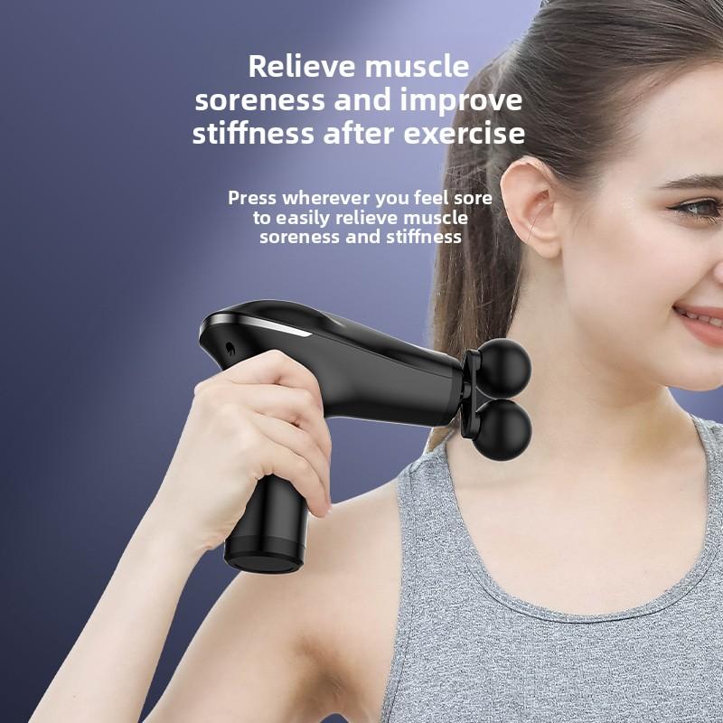 Mini High-frequency Vibration Double Massage Heads Light Weight Massage Gun for Relaxation & Muscle Relief for Stress Relief