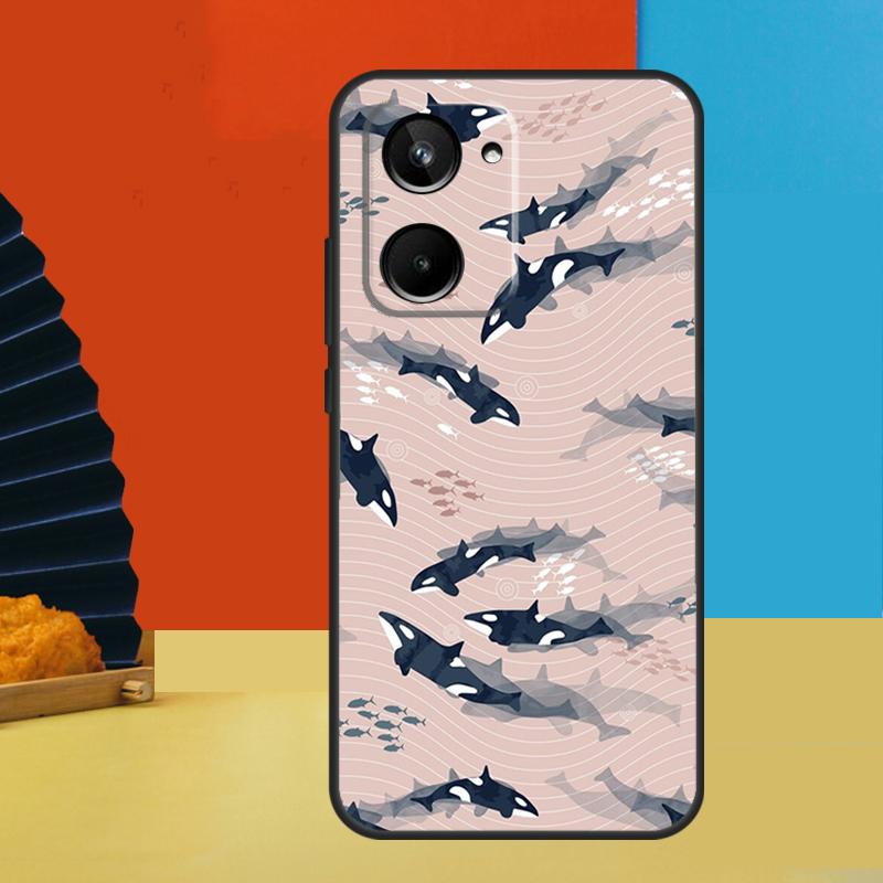 Orcas Killer Whales For Realme C75 C71 C55 C53 C67 C61 C33 C63 C51 10 11 12 13 14 Pro Plus C65 GT7 15 Pro Case