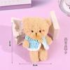 Blush Bear Doll Keychain: Cute Skirt Plush Heart Bag Charm Gift