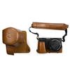 Kinokoo Kameratasche für Sony Kompatibel mit PU Austauschbarem Stativ Schultergurt Vollständiger Schutz A6400/A6100, 16-50mm Objektive, Leder, Buchse,