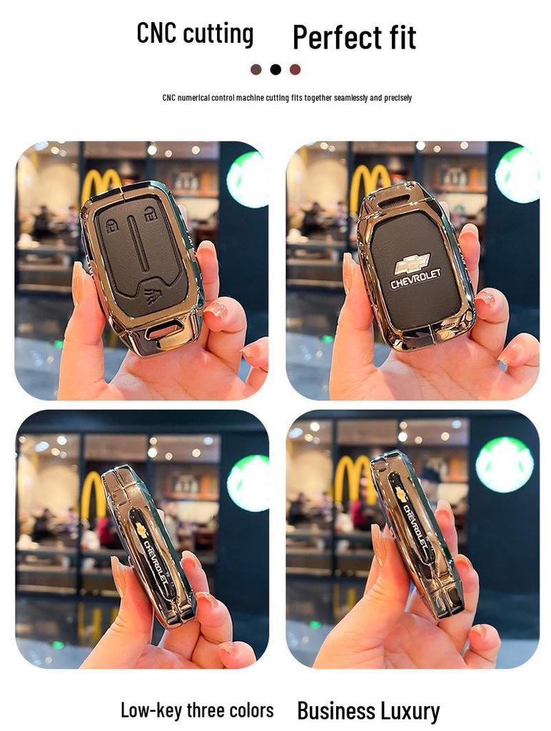 Chevrolet K5 Trax Cruze Sleuteletui - Star Milesuo Metalen Gesp Volledige Dekking Shell