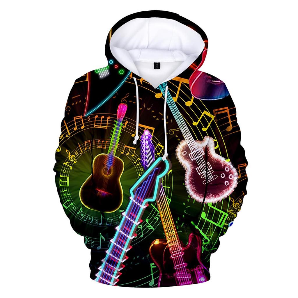 Sweater met capuchon en lange mouwen met print voor heren en dames in de lente en de herfst