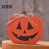 Autumn Home Accents Halloween Table Sign, Wooden Pumpkin Ghost Bat Block Rustic Tiered Tray Decor Ornament for Tabletop Office Indoor Retro