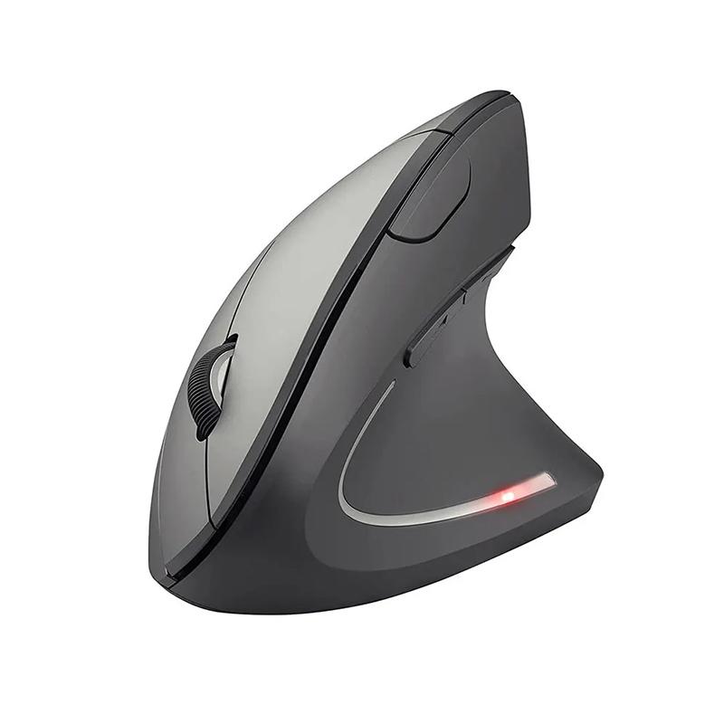 

Ergonomic Vertical Mouse 2.4GHz Wireless Optical Mice 3 Adjustable DPI 800-1600 6 Buttons for Laptop PC Computer Desktop чёрный