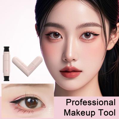Yousheng 2.1ML Double Head Precision Eyeliner Stamp Long-Lasting Waterproof Smudge-proof Liquid Eyeliner Pen Easy Cats Eye Stencil Makeup Tool