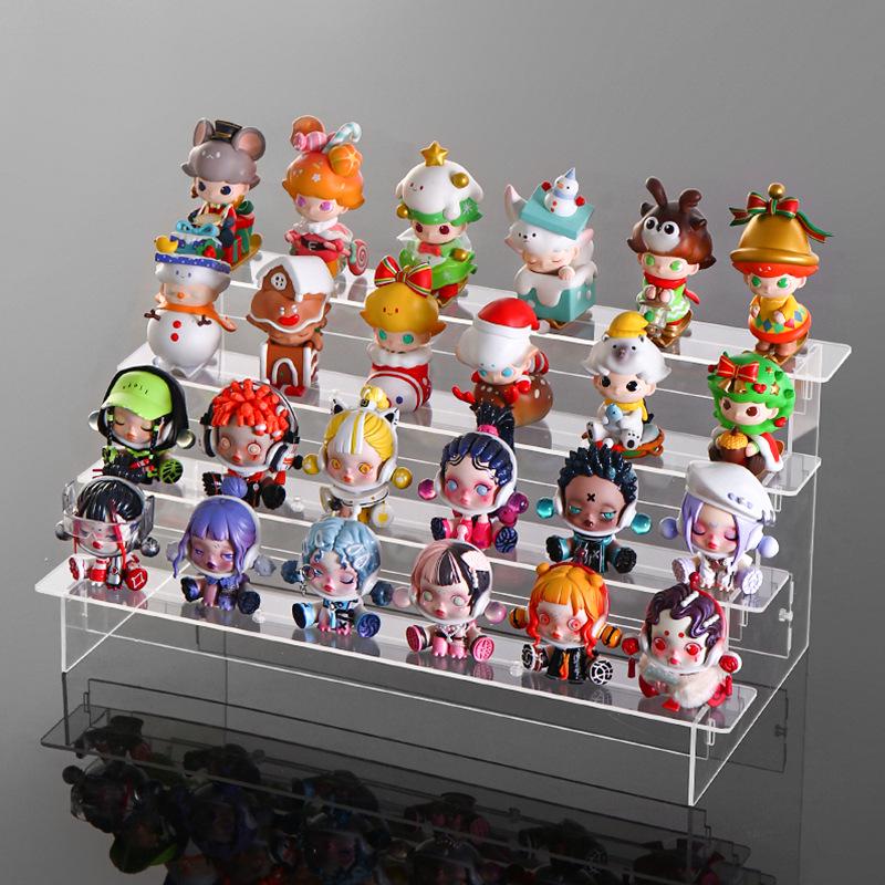 Transparent Multilayer Acrylic Display Stand for Figurines and Dolls