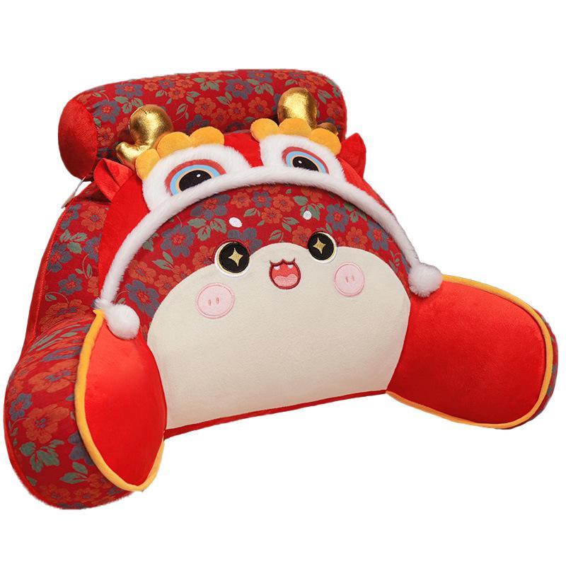 National Trend Fuduoduo Snake Soft Lumbar Pillow Newlywed Bedside Soft Cushion Pillow Year of The Dragon Mascot Home Decoration Ornaments