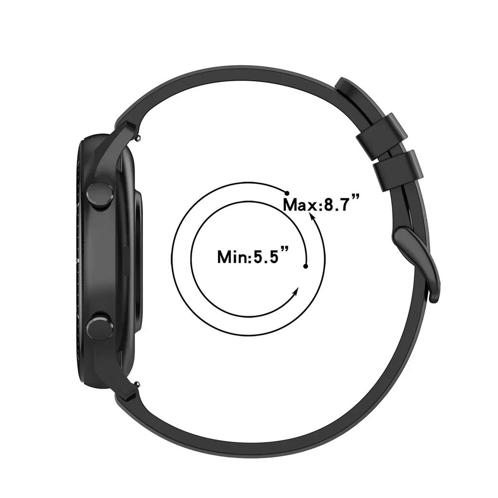 20 22mm Silicone Sports Watch Strap for Redmi Watch 5 3 Active/ Lite Replaceable Wristband Band For Samsung Watch 7/6/5 Bracelet