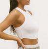 Gilet sportivo da yoga da donna a forma di I ad asciugatura rapida con imbottiture sul petto per fitness, danza e corsa
