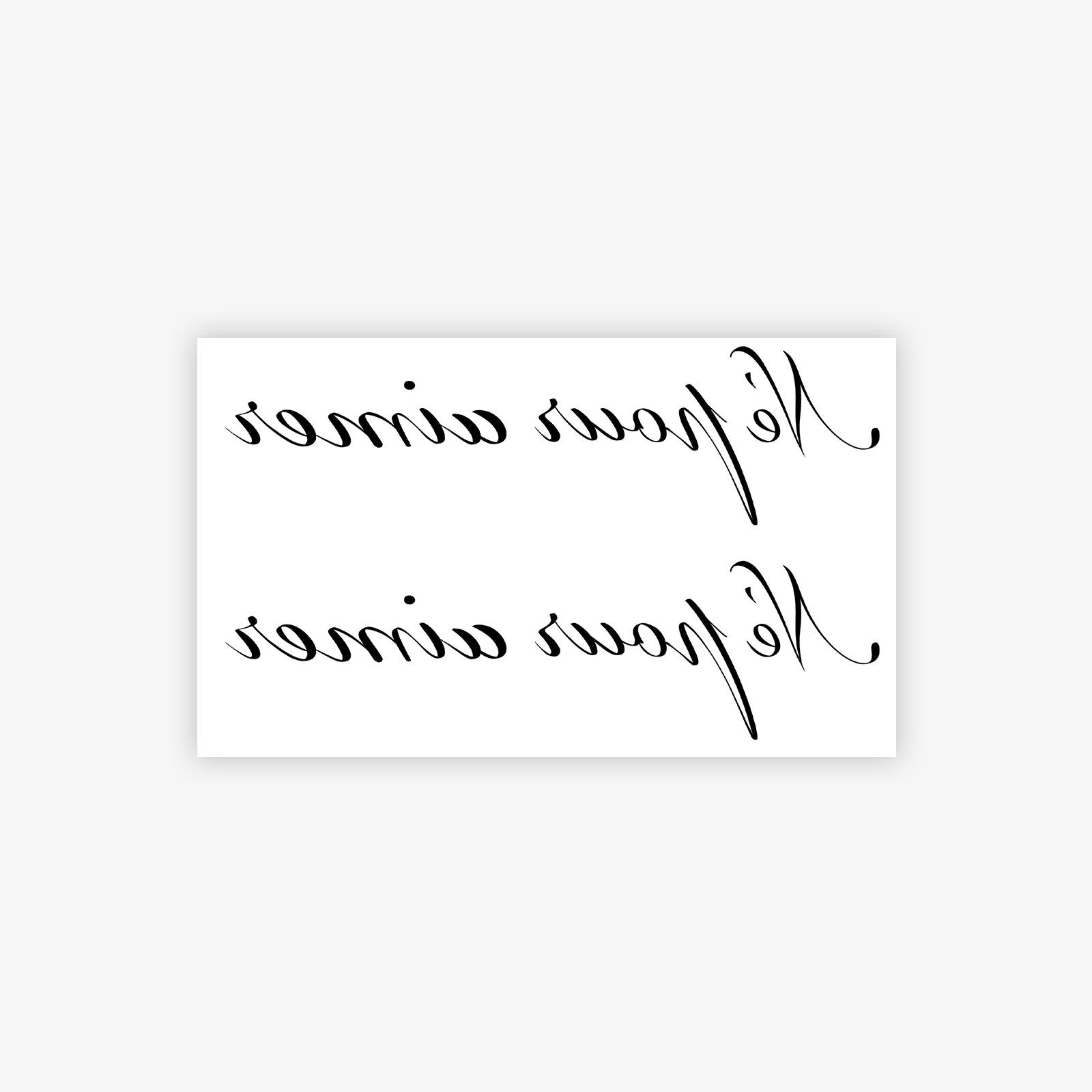 

High Value Small Fresh Simple Personality English Sentence Words Clavicle Leg Tattoo Sticker 15*9CM