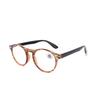 3 Units Retro Presbyopia Reading Sunglasses Plain Glasses Full Frame Round Frame