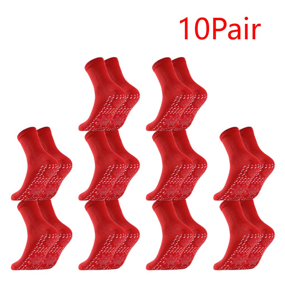 5/10 par Turmalin Självvärmande Strumpor Vinter Varma Termiska Hälsovårdsstrumpor Bantnings Hälsa Korta Strumpor Magnetisk Terapi Strumpor