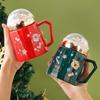 Creative Ceramic Christmas Mug with Lid: Perfect Holiday Gift Box