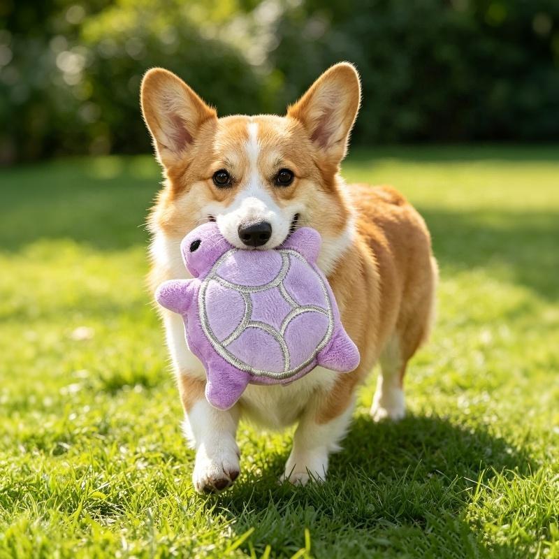 Mini Cute Turtle Dog Plush Toy Squeaking Dog Teething Sound Toy Soft And Safe Good For Dental Health For Puppies