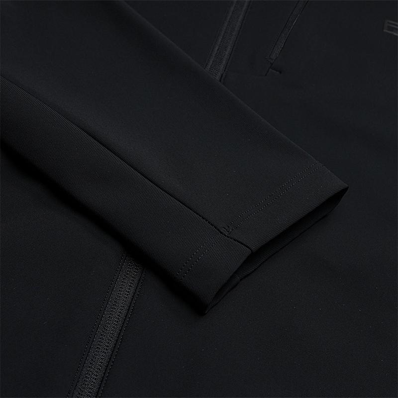 Men's FILA Jackets Men's Pitch Black Hooded (Non-detachable) Moderate Straight Fit