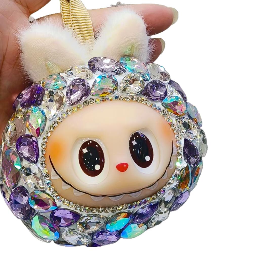 Diamond-Studded Plush Pendant with a Squishy Head – Your Cutest Bag Charm Ever!