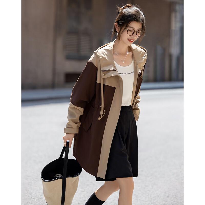 Demana Women's Three-Proof Tech Hooded Color Block Jacket