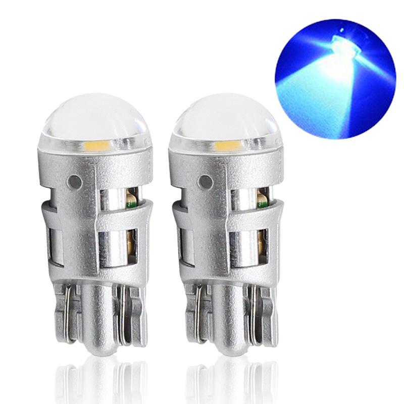 2Pcs T10 COB Led DC 12V Signal Lamp Car Bulb W5W 194 168 Reading Interior Lamps Clearance Backup Reverse Fog Lights Ultra Bright