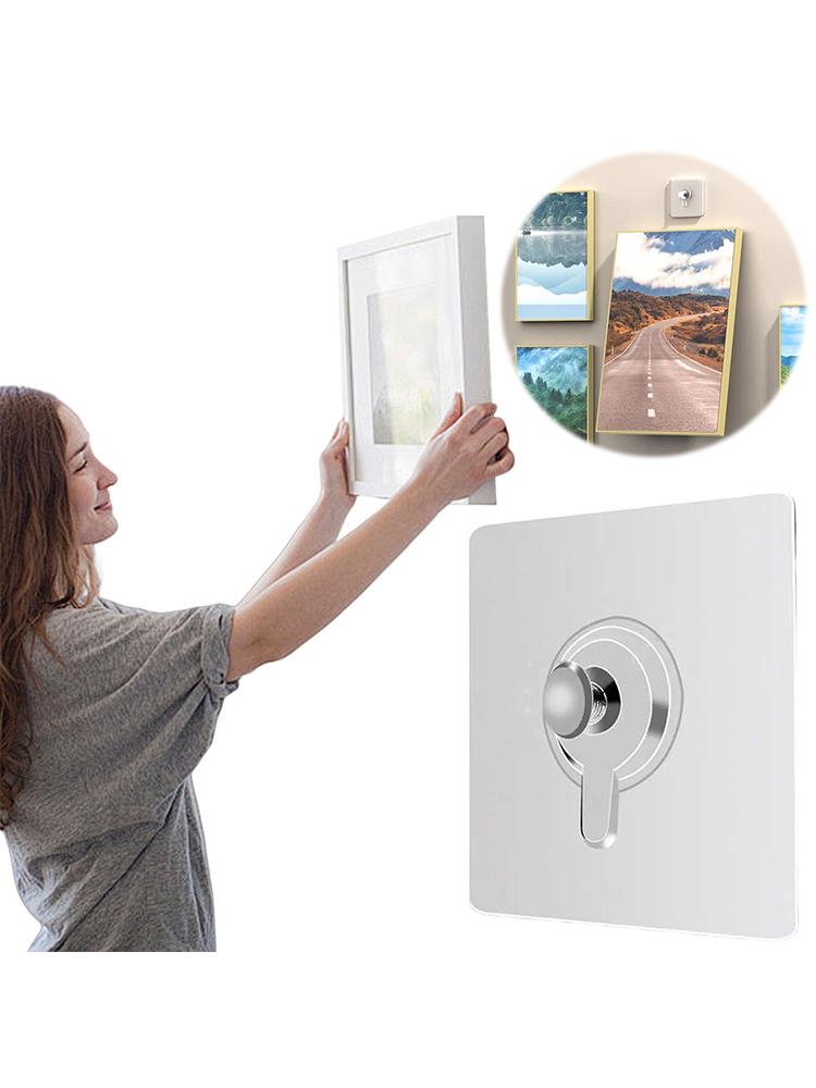 Transparent Wall Screw Nail Free Wall Hook Adhesive Wall Hangers for Mount Wall Shelf Picture Hanging Kitchen