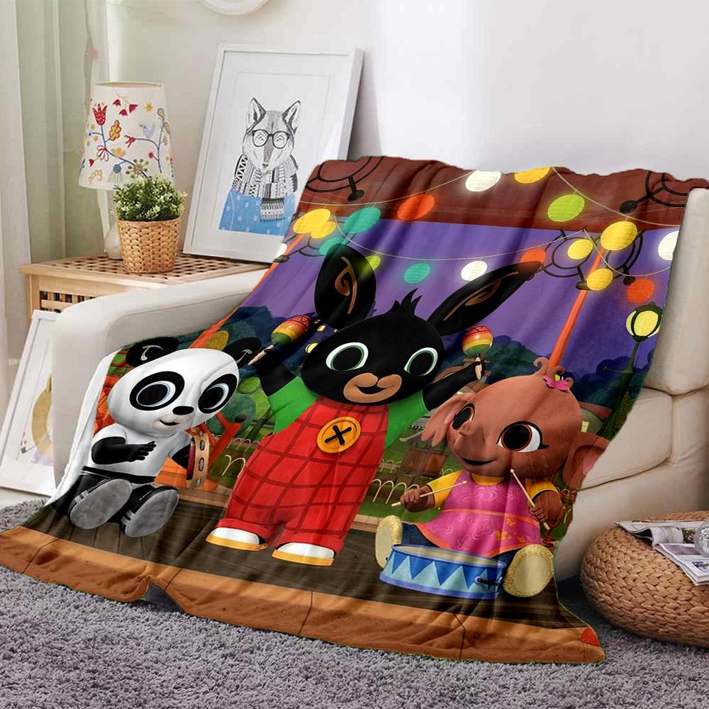 Bing Theme Printed Blanket - Perfect for Couch, Bed, Travel & Outdoor Use | Machine Washable, Cozy & Durable.